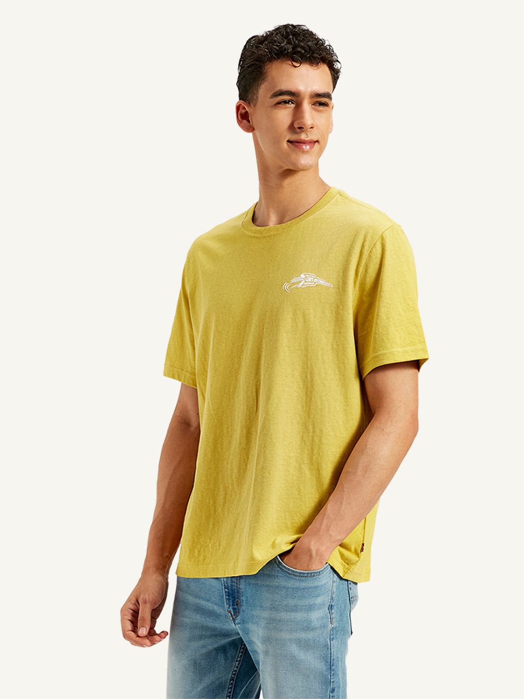Men's Typographic Print Crew Neck T-Shirt