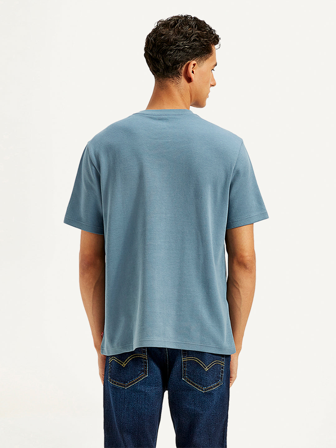 Men's Typographic Print Crew Neck T-Shirt