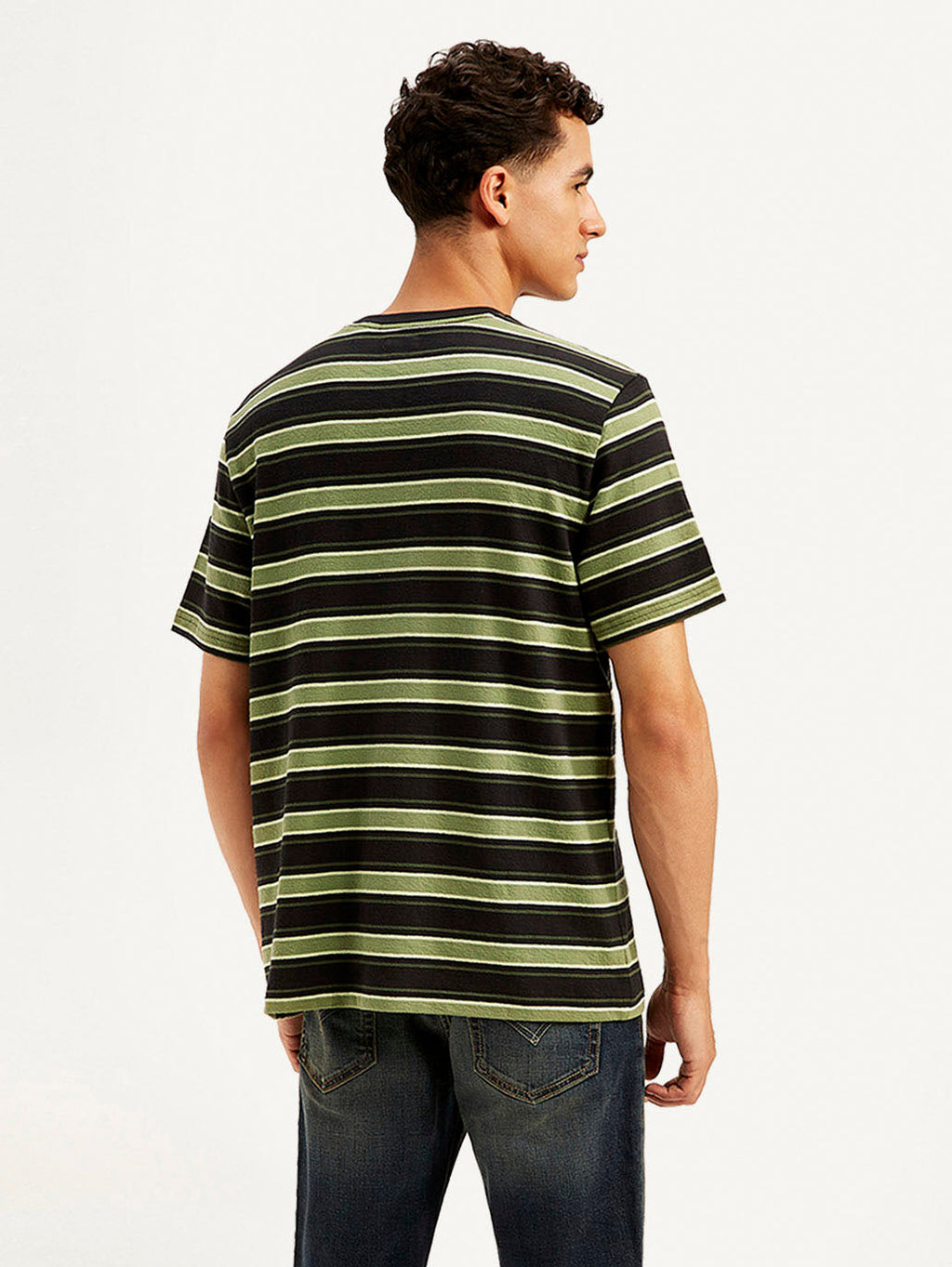 Men's Striped Crew Neck T-shirt