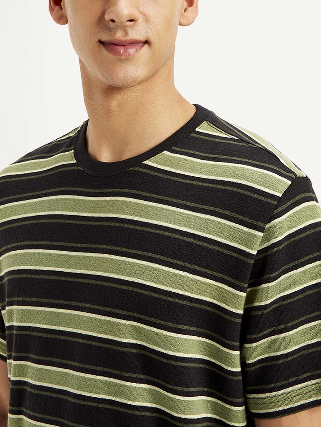 Men's Striped Crew Neck T-shirt