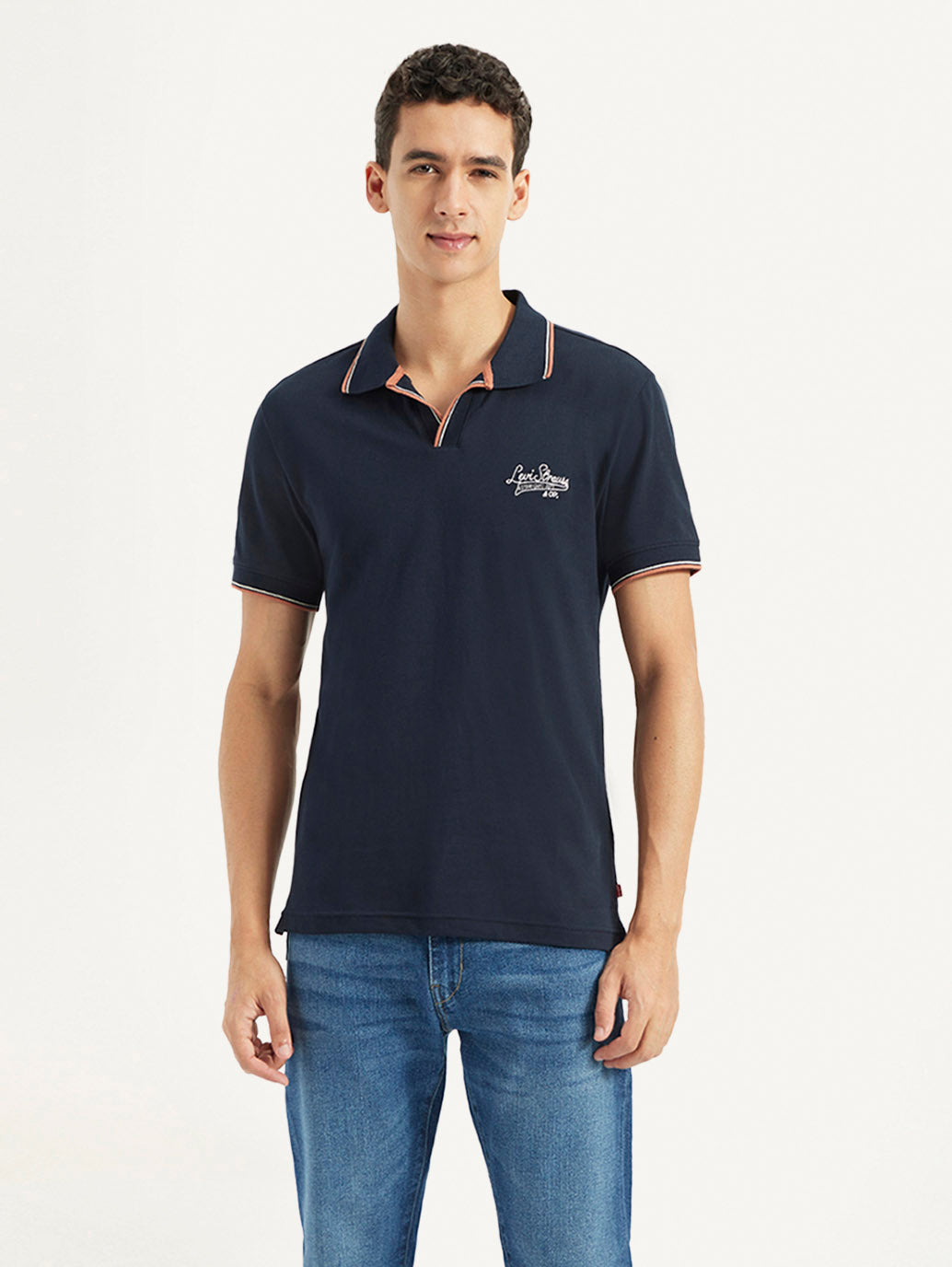 Men's Solid Slim Fit Polo T-shirt