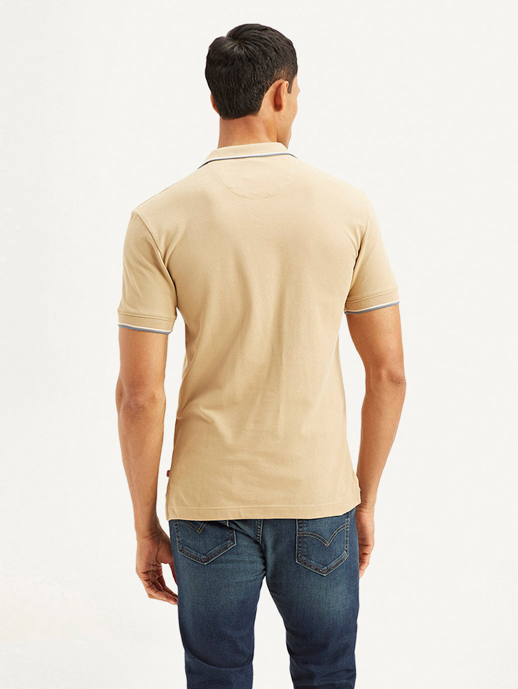 Men's Solid Slim Fit Polo T-shirt