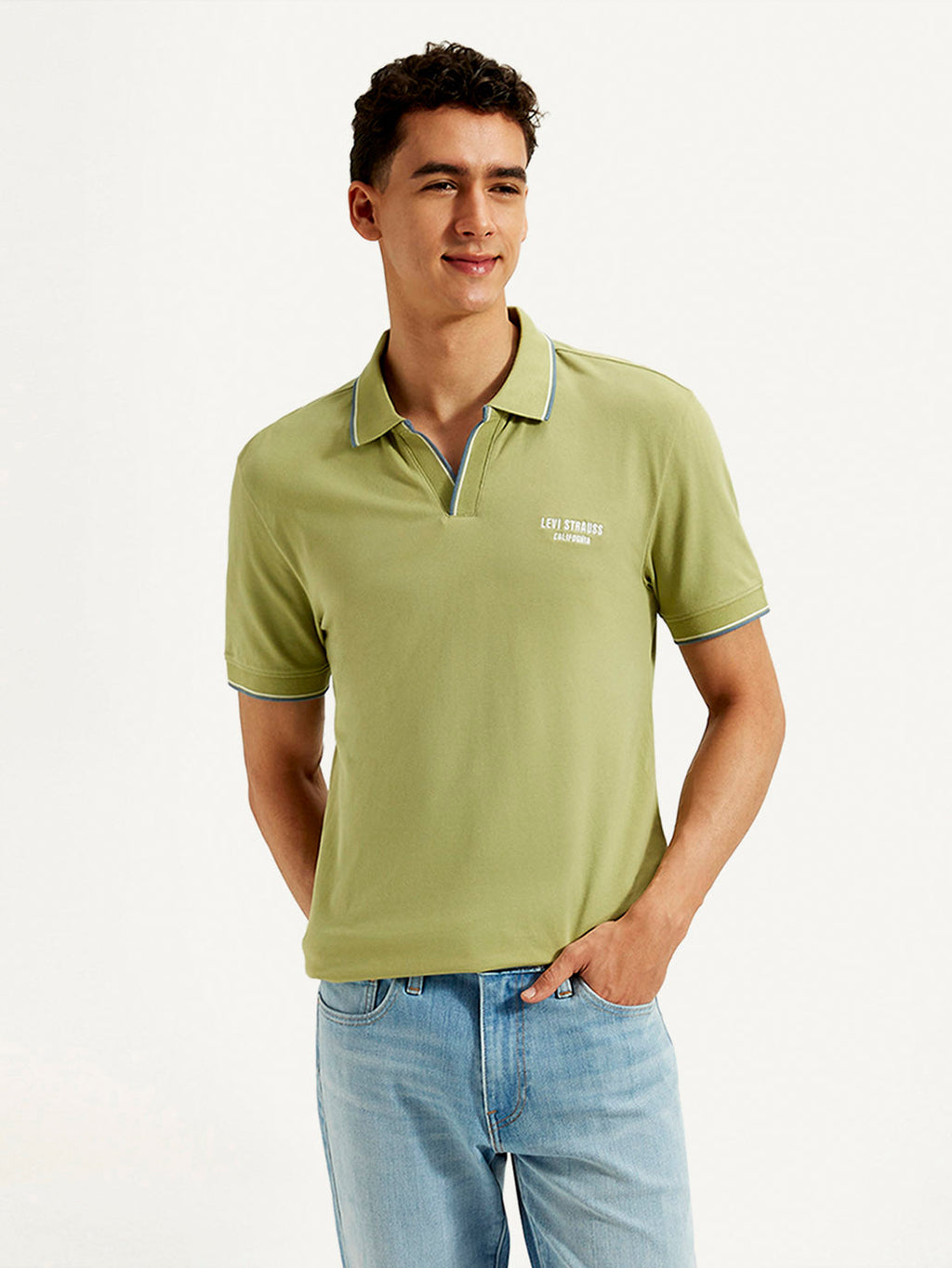 Men's Solid Slim Fit Polo T-shirt