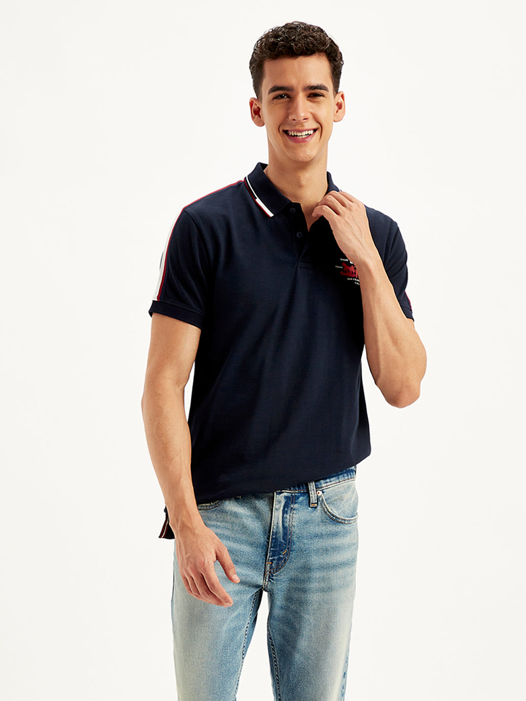 Men's Solid Slim Fit Polo T-shirt