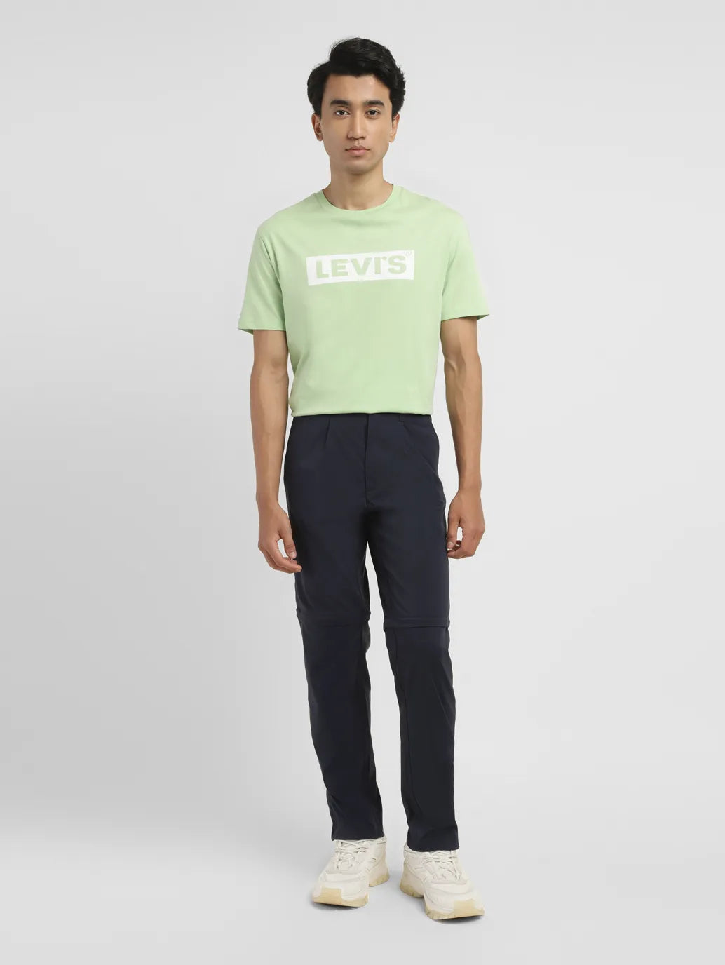 Men's Navy Regular Fit Detachable Cargo