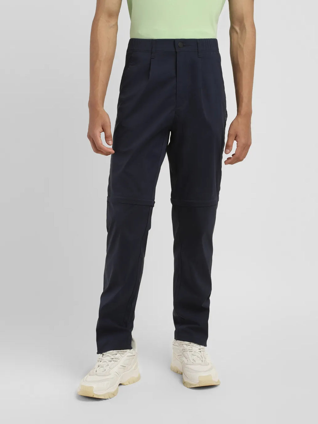 Men's Navy Regular Fit Detachable Cargo