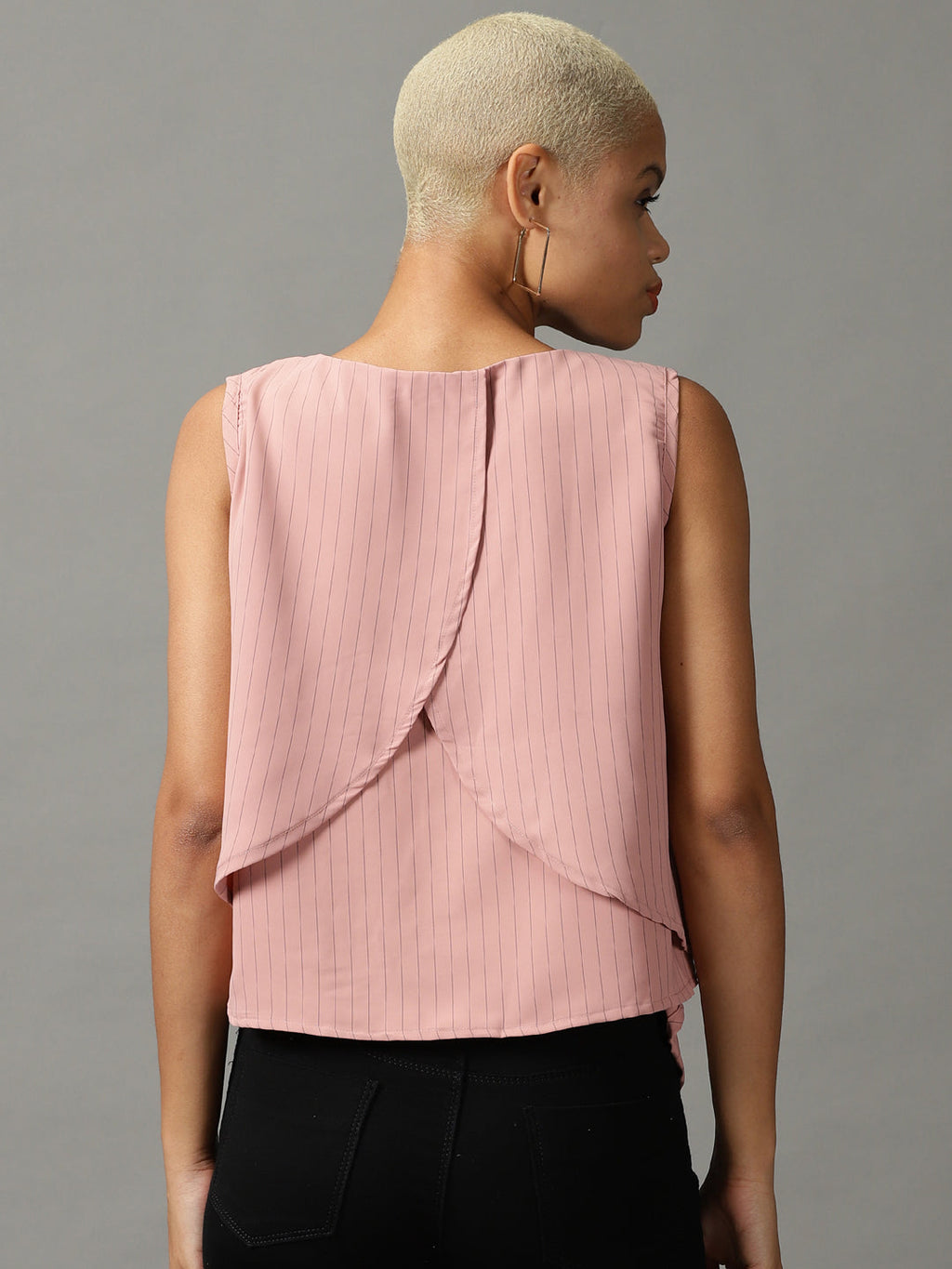 Women's Peach Striped Top