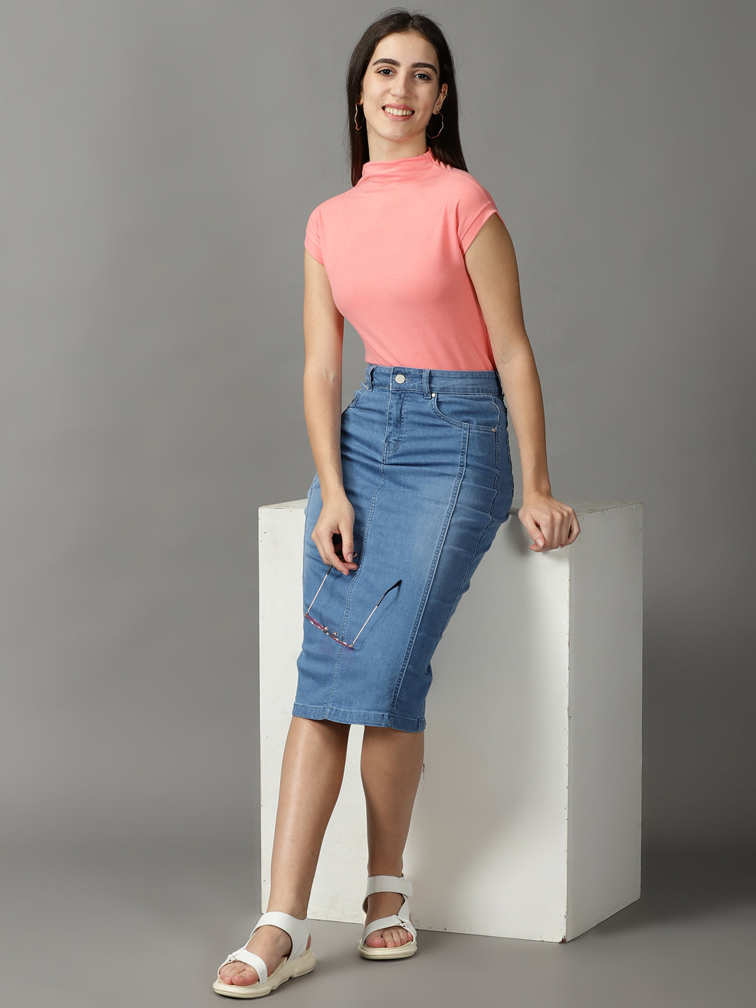 Women's Coral Extended Sleeves Top
