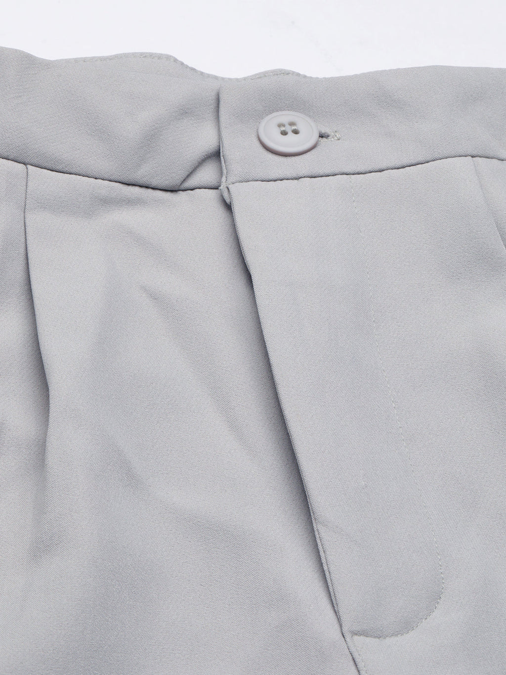 Women's Grey Relaxed Straight Leg Flared Cotton Bootcut Trouser