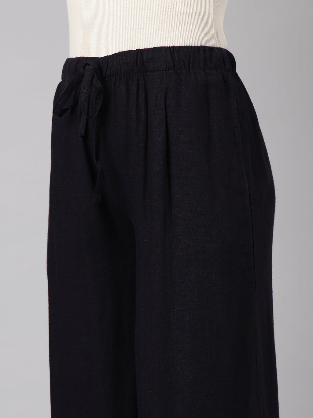 Women's Navy Blue Wide Leg Palazzos