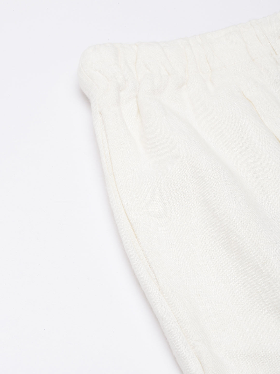 Women's Off White Wide Leg Palazzos