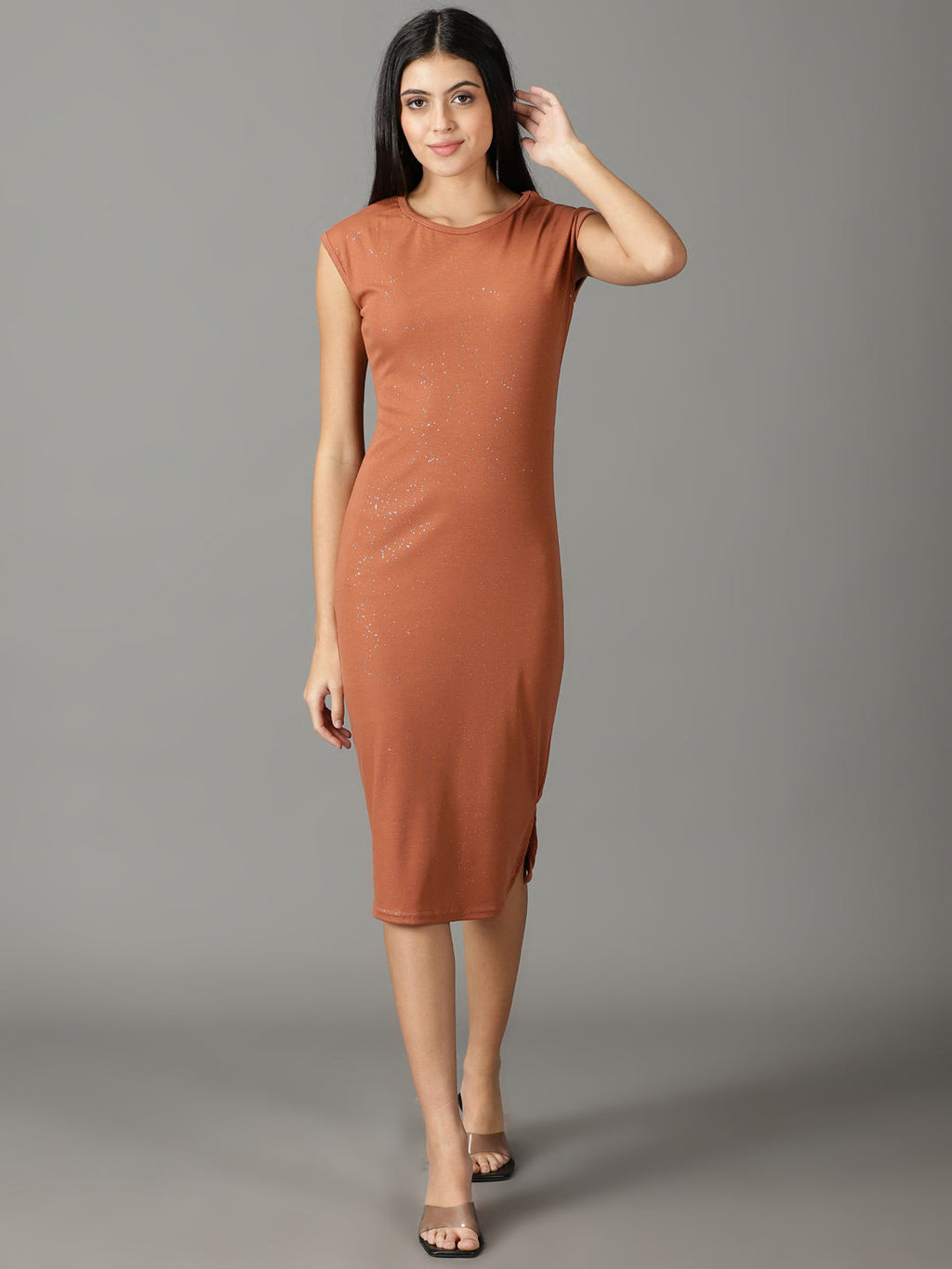 Women's Rust Sheath Dress