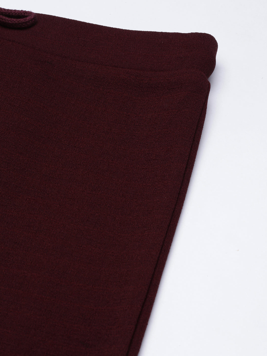 Women's Maroon Straight Fit Cropped Parallel Trousers