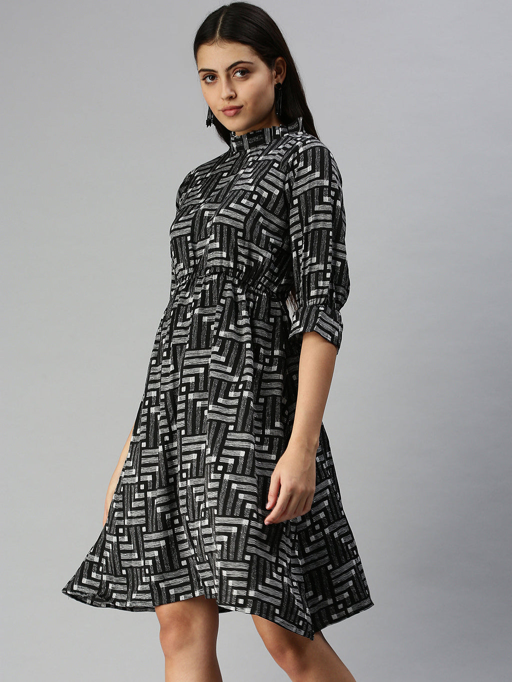 Women's Black A-Line Dress