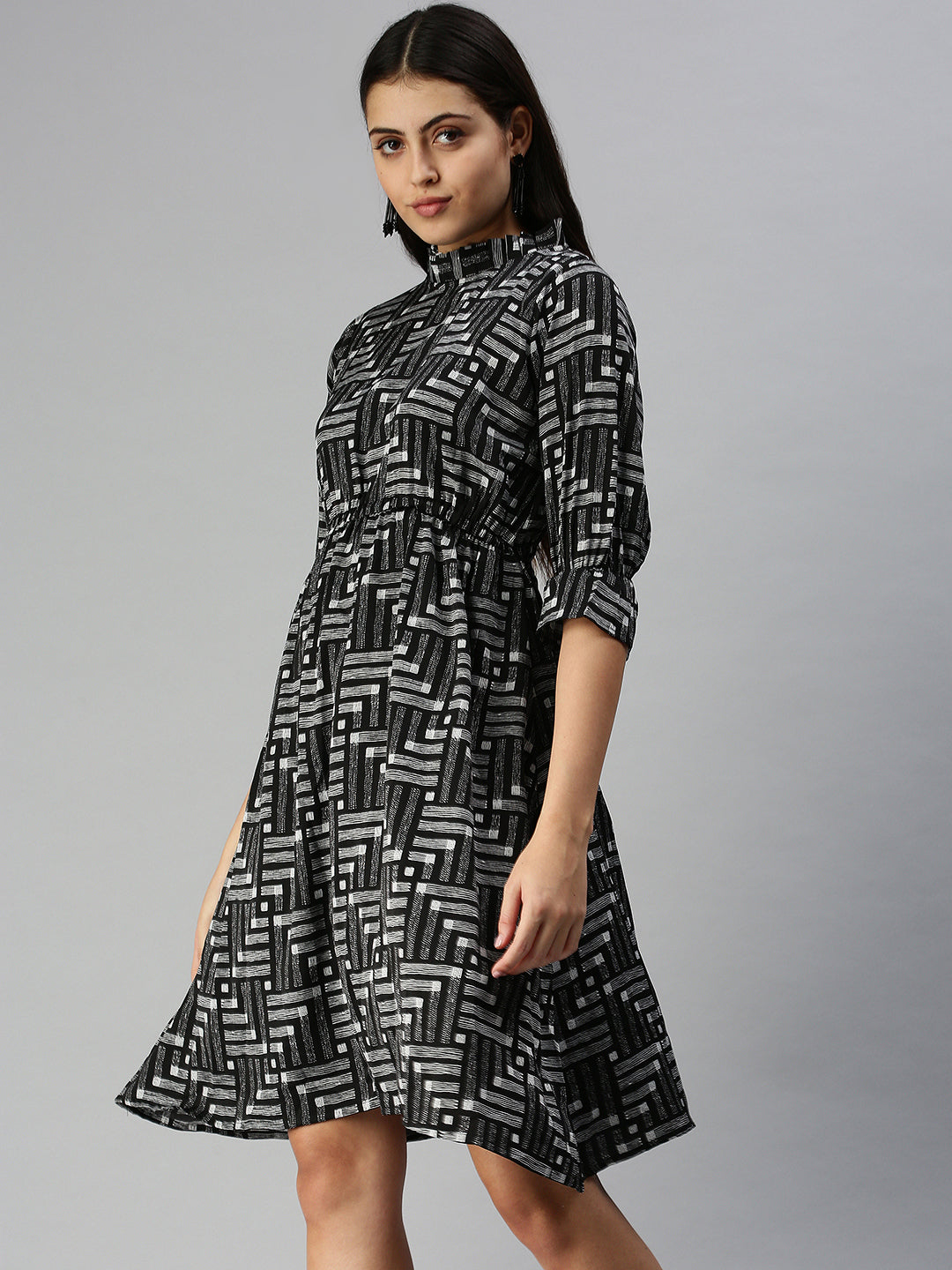Women's Black A-Line Dress