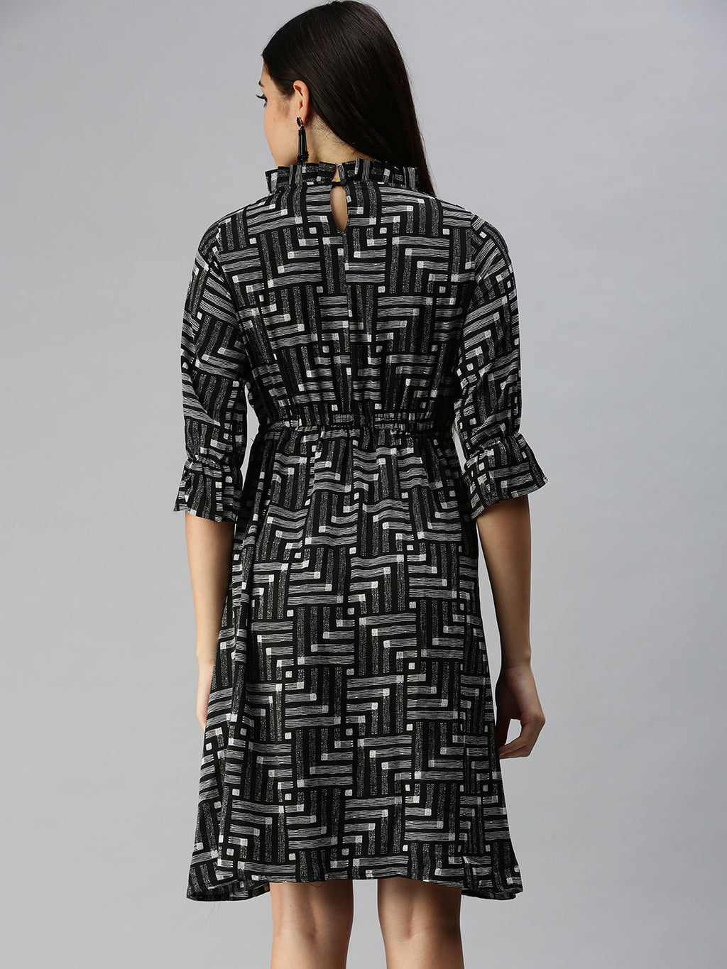 Women's Black A-Line Dress