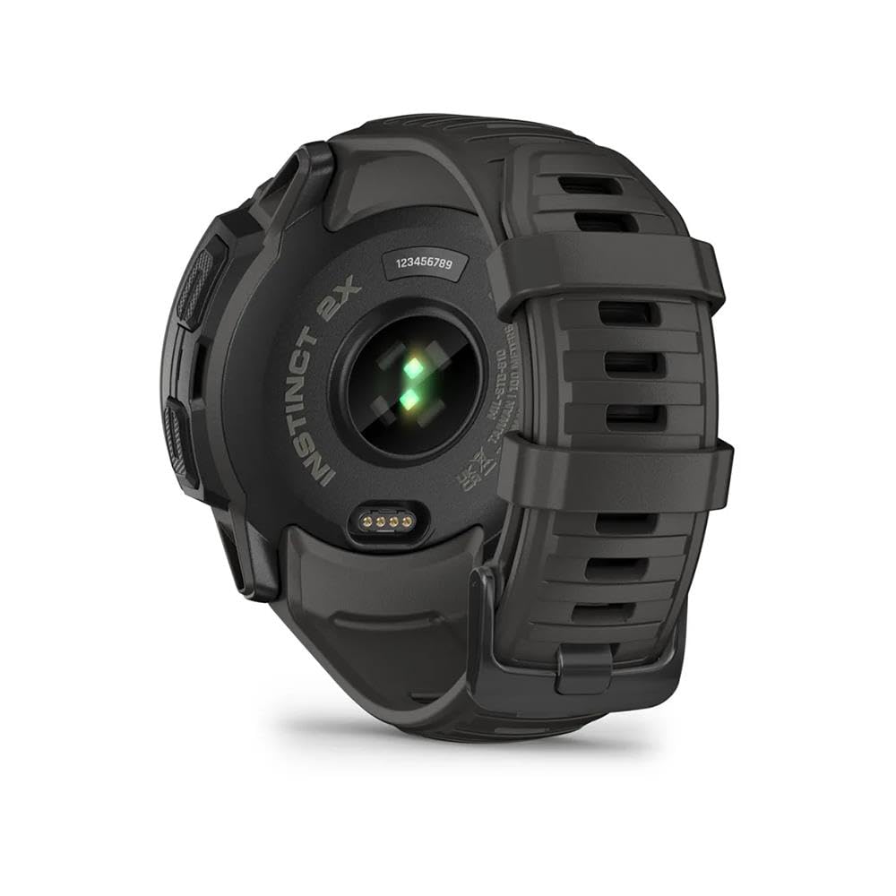 Garmin Instinct 2X Solar, Large Rugged GPS Smartwatch, Built-in Sports Apps and Health Monitoring, Solar Charging and Ultratough Design Features, Graphite