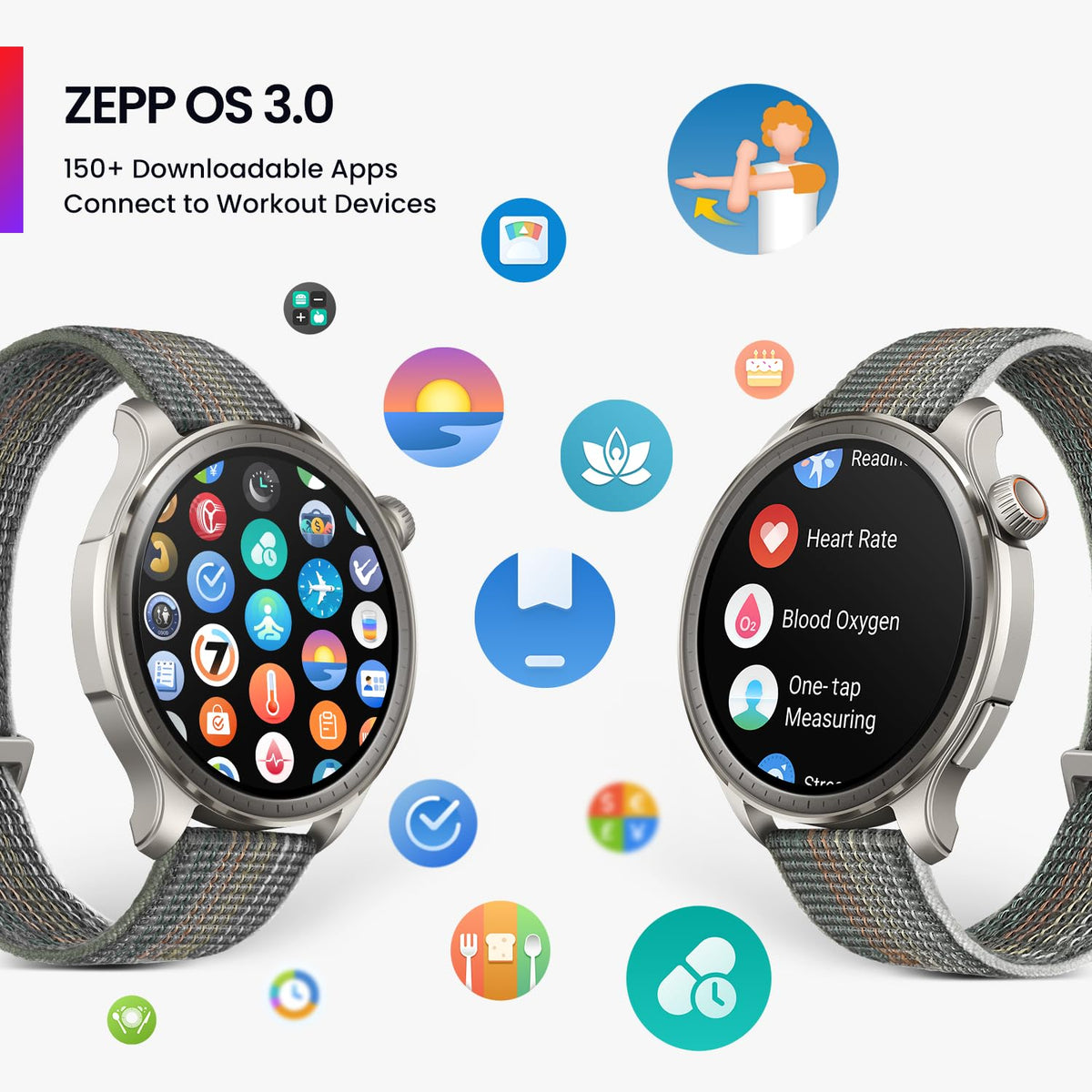 Amazfit Balance 46mm AMOLED Smart Watch, Body Composition, 14 Days Battery, Dual-Band GPS, BT Calling, VO2 Max, Aluminium Alloy Frame, Temperature Sensor, Train Smarter with AI Zepp Coach(Sunset Grey)