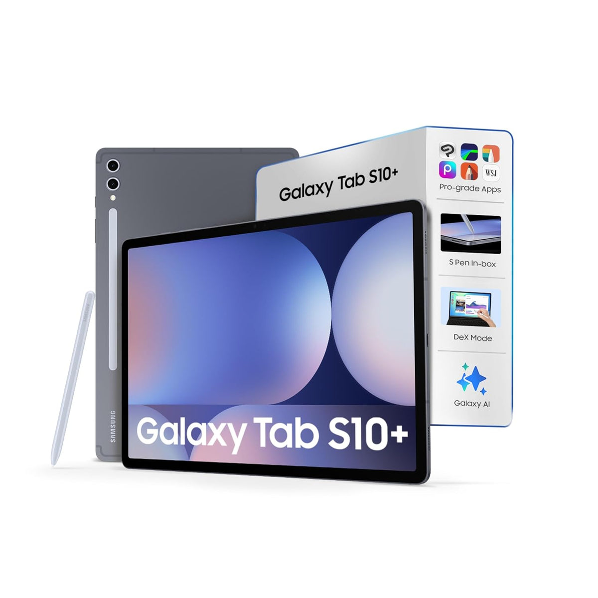 Samsung Galaxy Tab S10 Plus [Smartchoice], S Pen in-Box, 31.5 cm (12.4 inch) Dynamic AMOLED 2X Display, 12 GB RAM, 256 GB Storage, Wi-Fi Tablet, Moonstone Gray