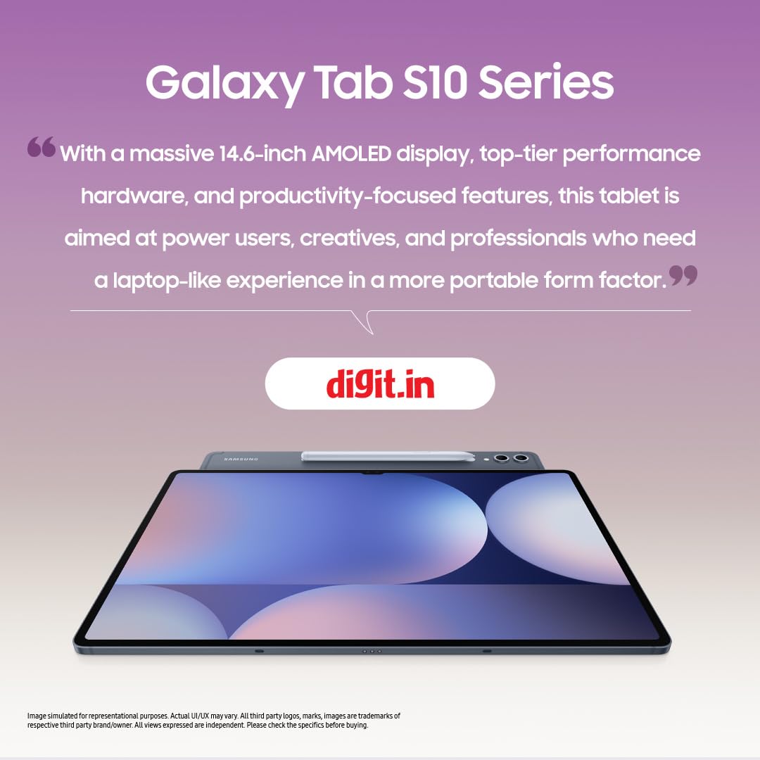 Samsung Galaxy Tab S10 Plus [Smartchoice], S Pen in-Box, 31.5 cm (12.4 inch) Dynamic AMOLED 2X Display, 12 GB RAM, 256 GB Storage, Wi-Fi Tablet, Moonstone Gray