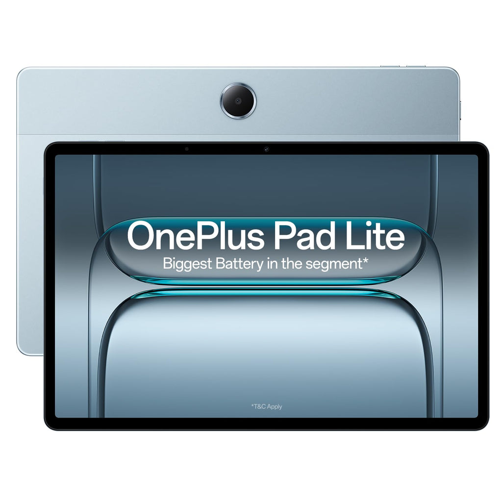 OnePlus Pad Lite with Biggest Battery in Segment 9340 mAh, 11"(27.94 cm) Display with 500 nits Brightness & 11 Hrs of Video Playback, 8GB RAM 128GB Storage, LTE, Aero Blue