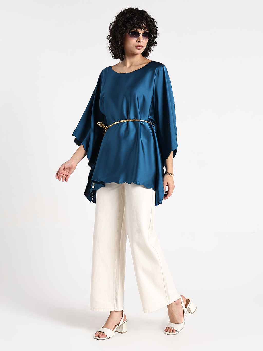 Women's Blue Kaftan Top