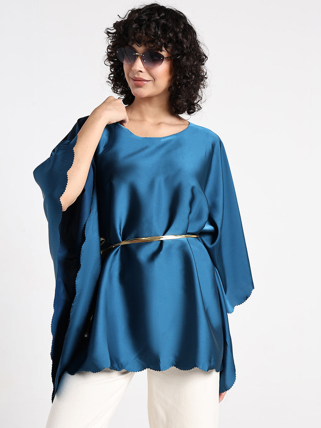 Women's Blue Kaftan Top