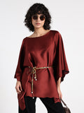 Women's Maroon Kaftan Top