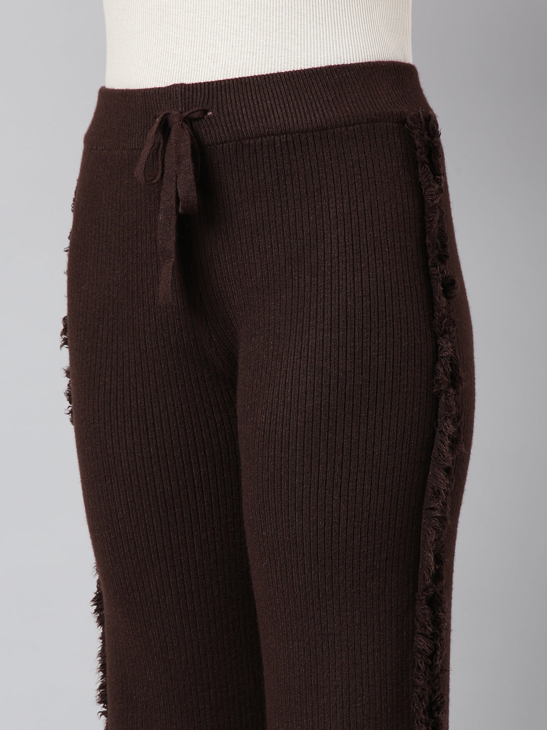 Women's Brown Comfort Straight Fit Trouser
