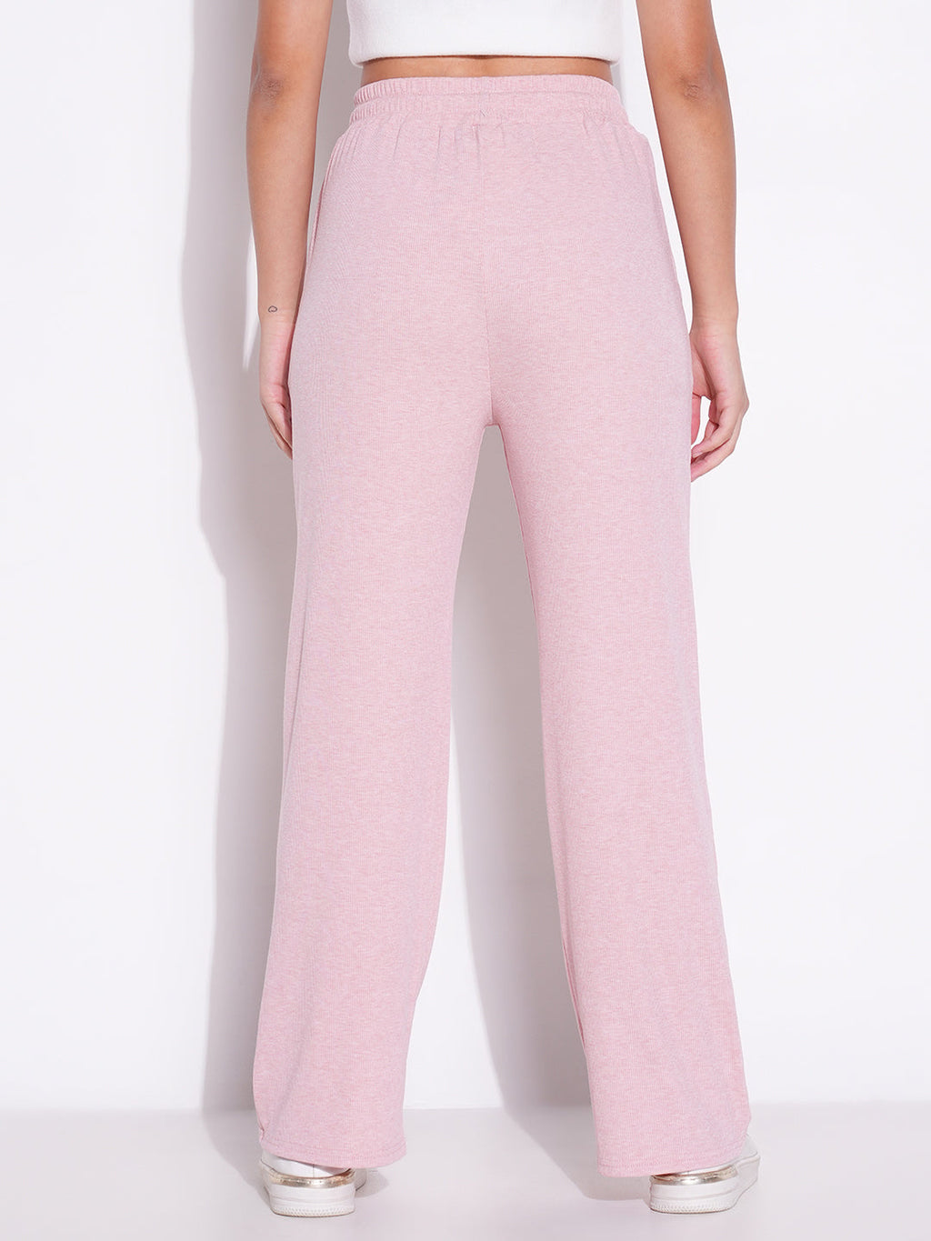 Women's Pink Regular Fit Comfort Trousers
