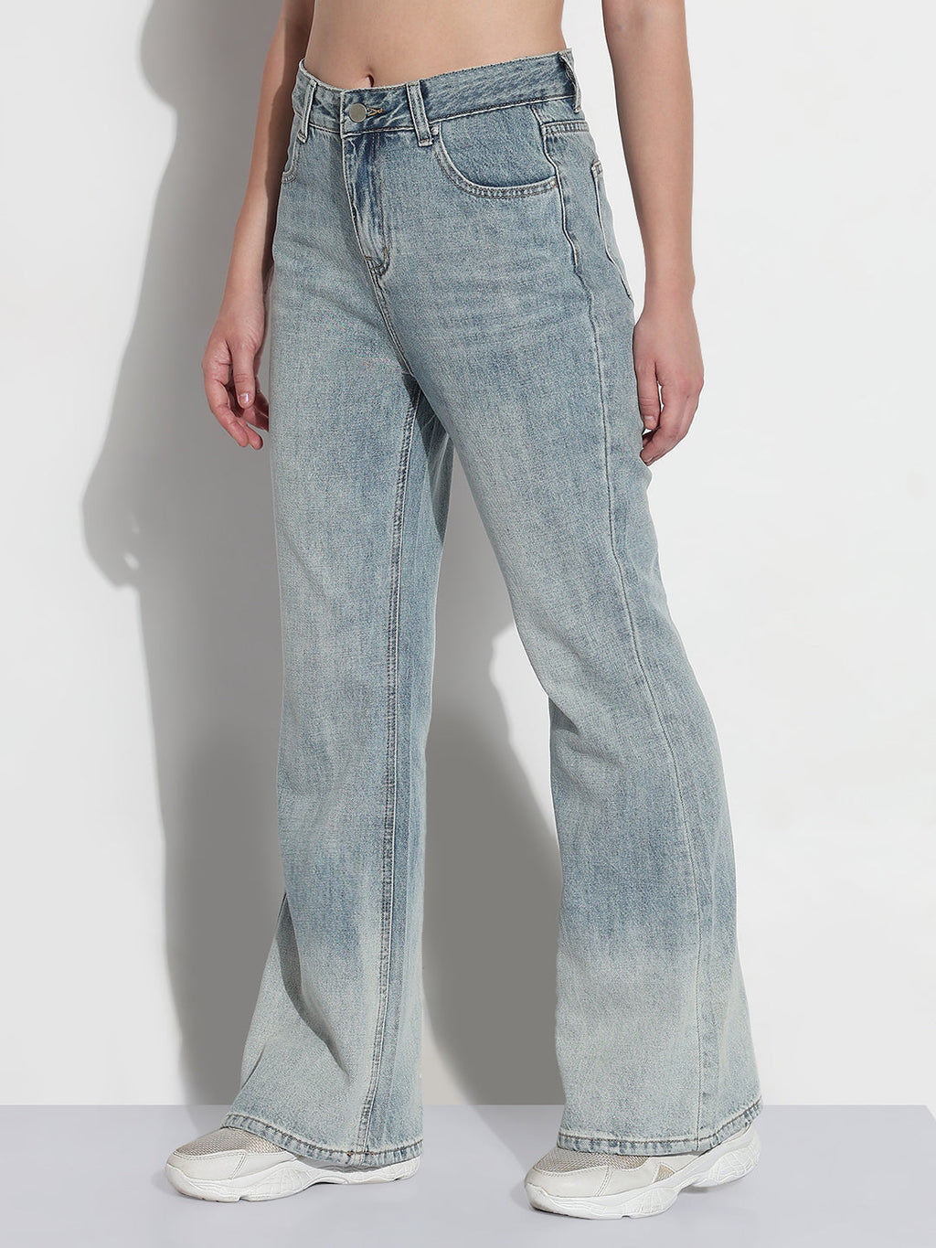 Women's Blue Ombre High Rise Bootcut Jeans