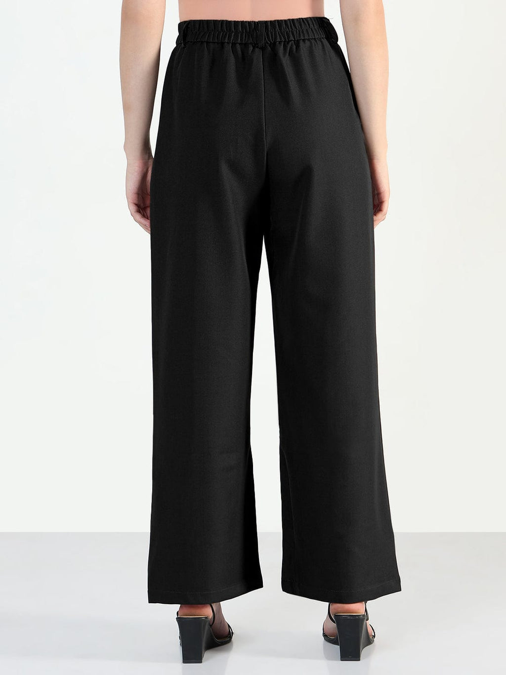 Women's Black Relaxed Fit Trousers