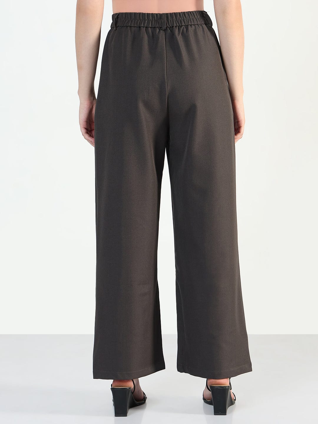 Women's Grey Relaxed Fit Trousers