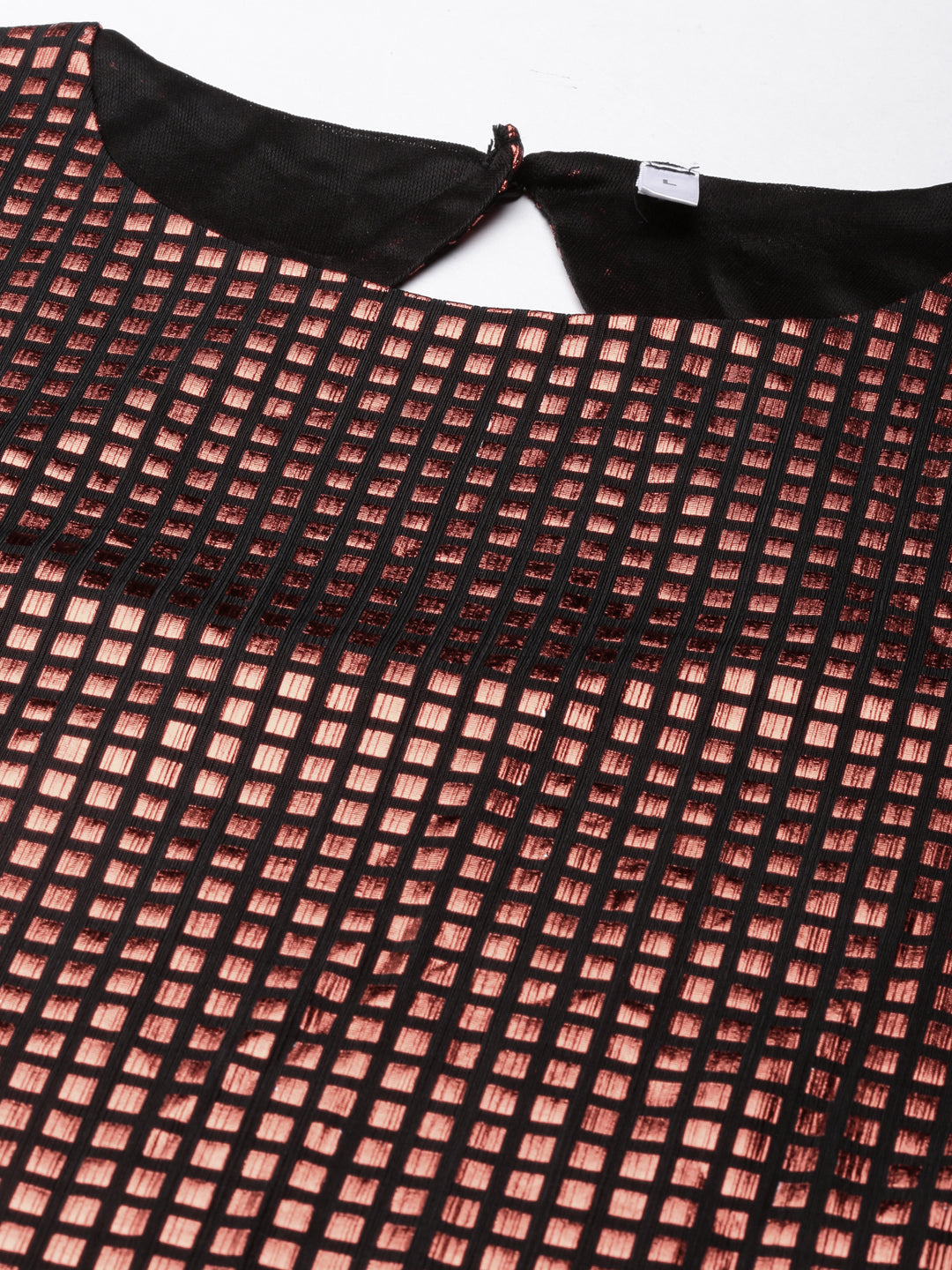 Women's Red Checked Sheath Party Dress