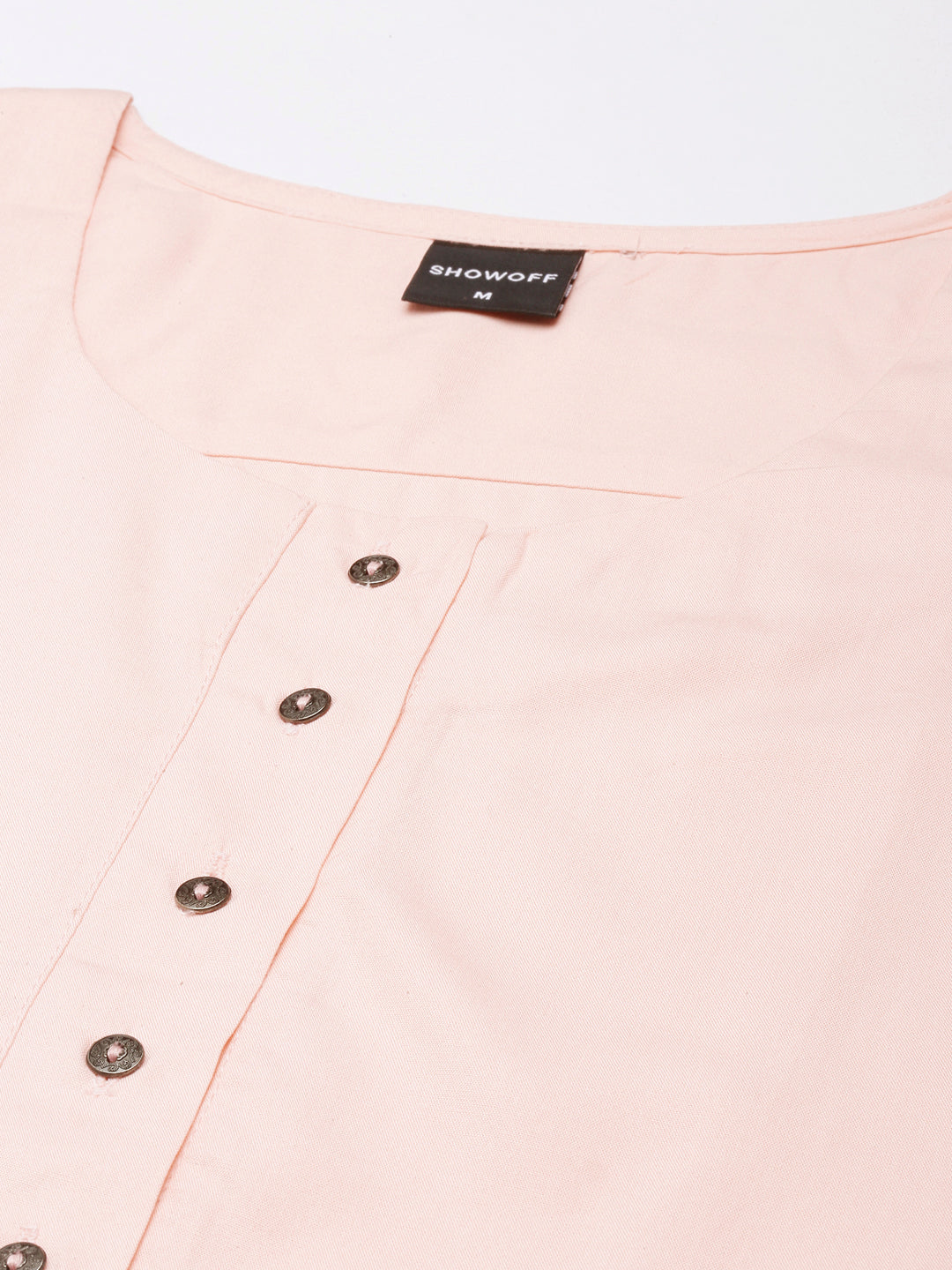 Women's Straight Pink Solid Kurta