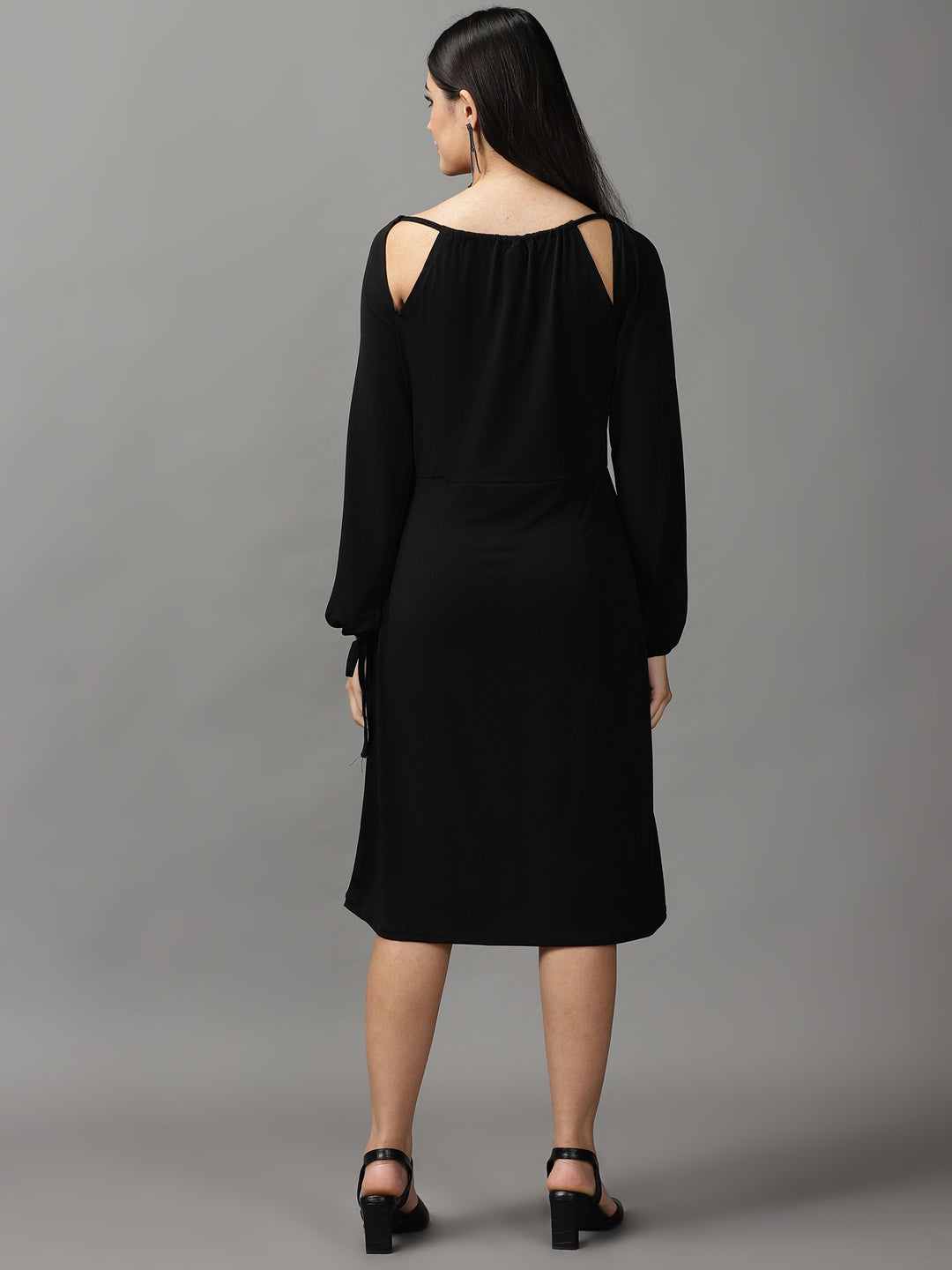 Women's Black A-Line Dress