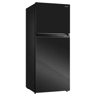 Toshiba Refrigerator, 411 L, 2 Star, Air Fall Cooling, Black Glass, GR-RT559WE-PGI(22)