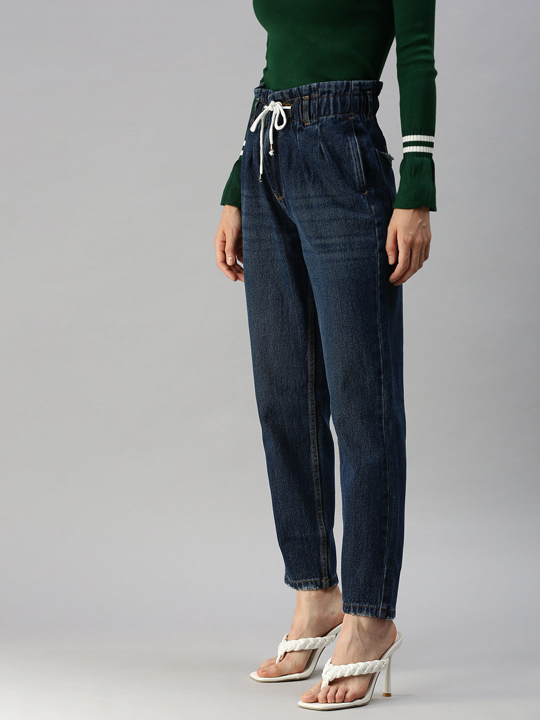 Women's Blue High-Rise Jeans