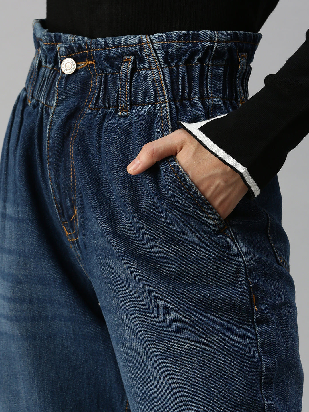 Women's Blue High-Rise Denim Jeans