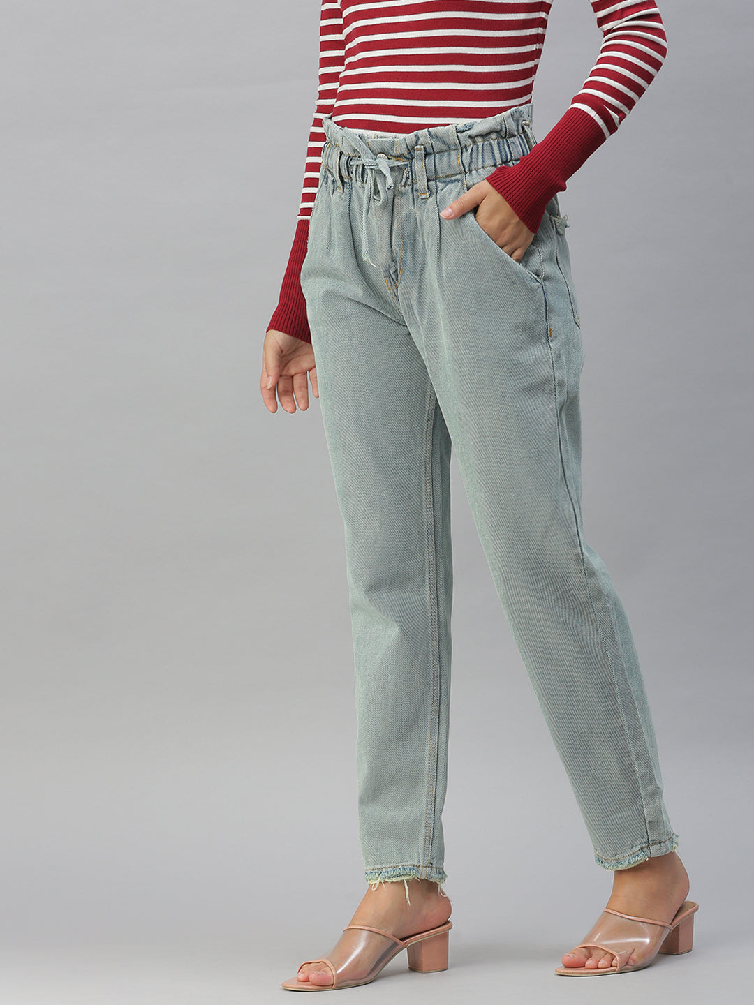 Women's Blue High-Rise Jeans