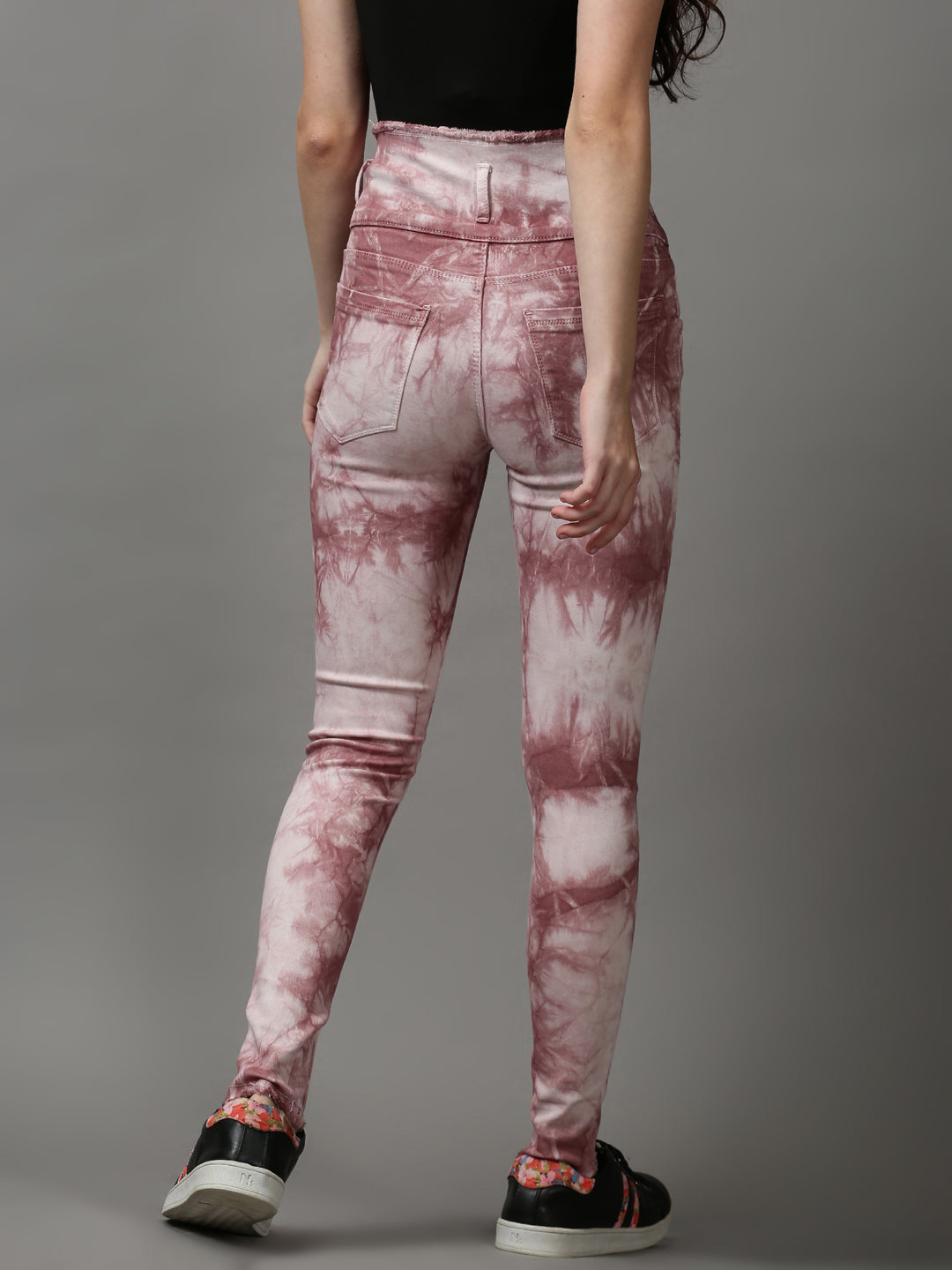 Women's Mauve Skinny Fit Light Fade Stretchable Denim Jeans