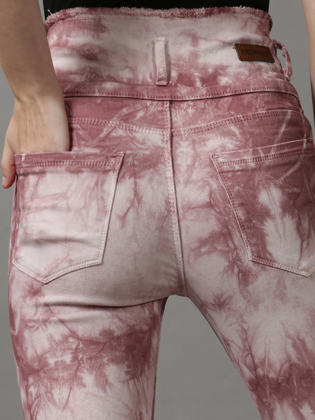Women's Mauve Skinny Fit Light Fade Stretchable Denim Jeans