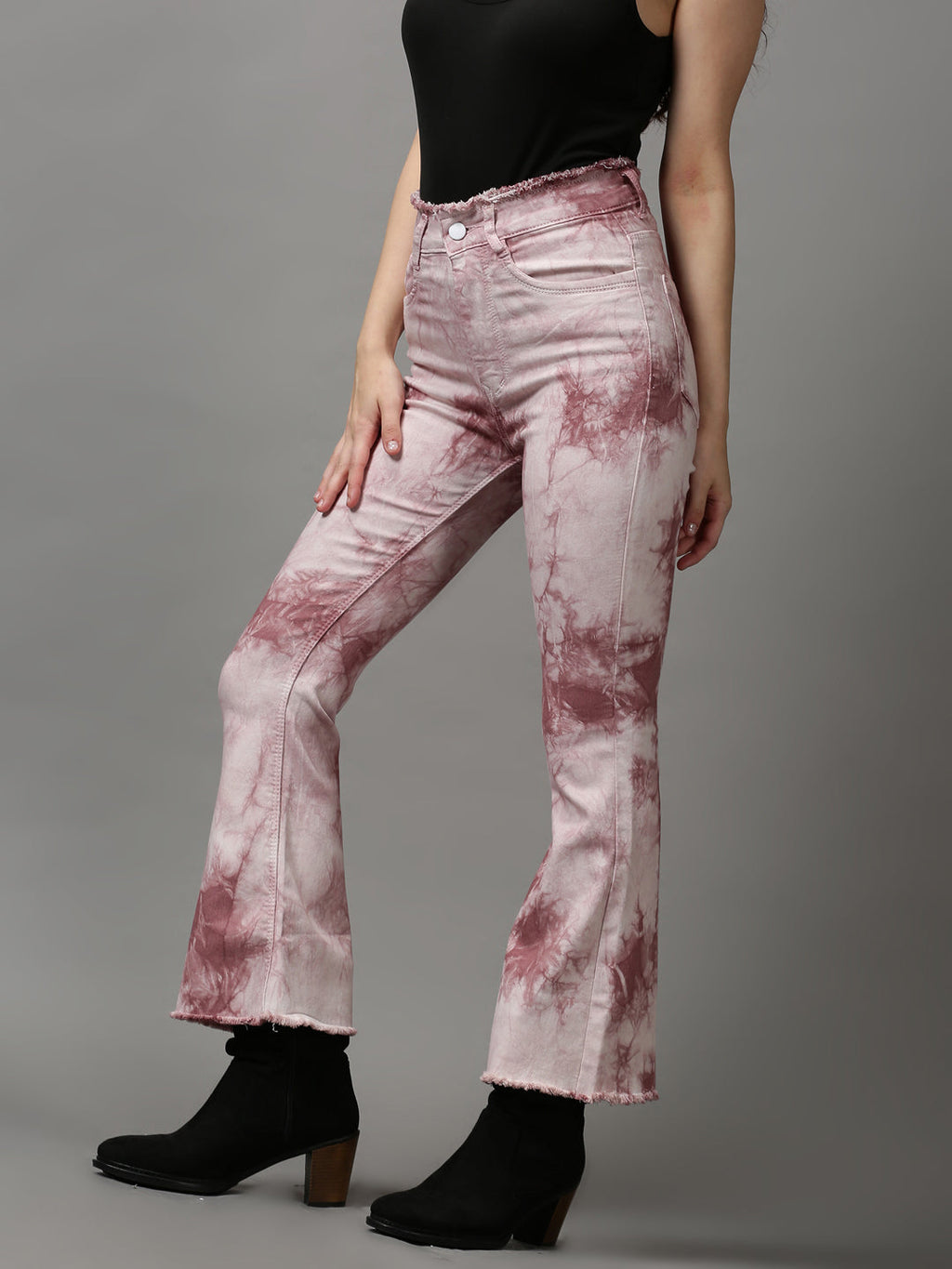 Women's Mauve Bootcut Stretchable Denim Jeans