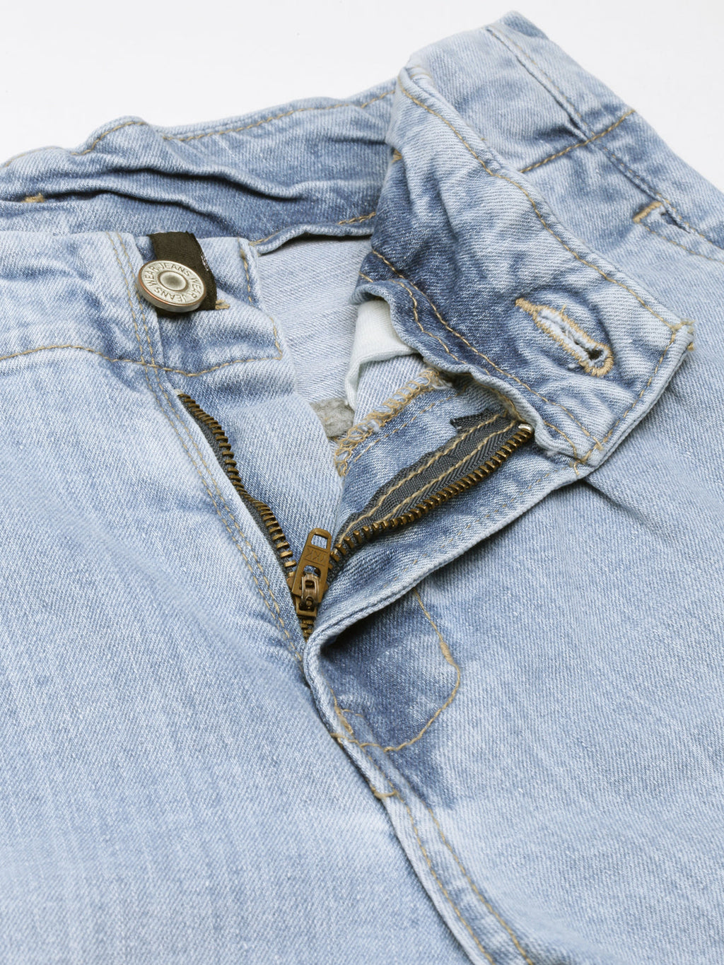 Women's Blue Mom Fit Clean Look Acid Wash Cropped Denim Jeans