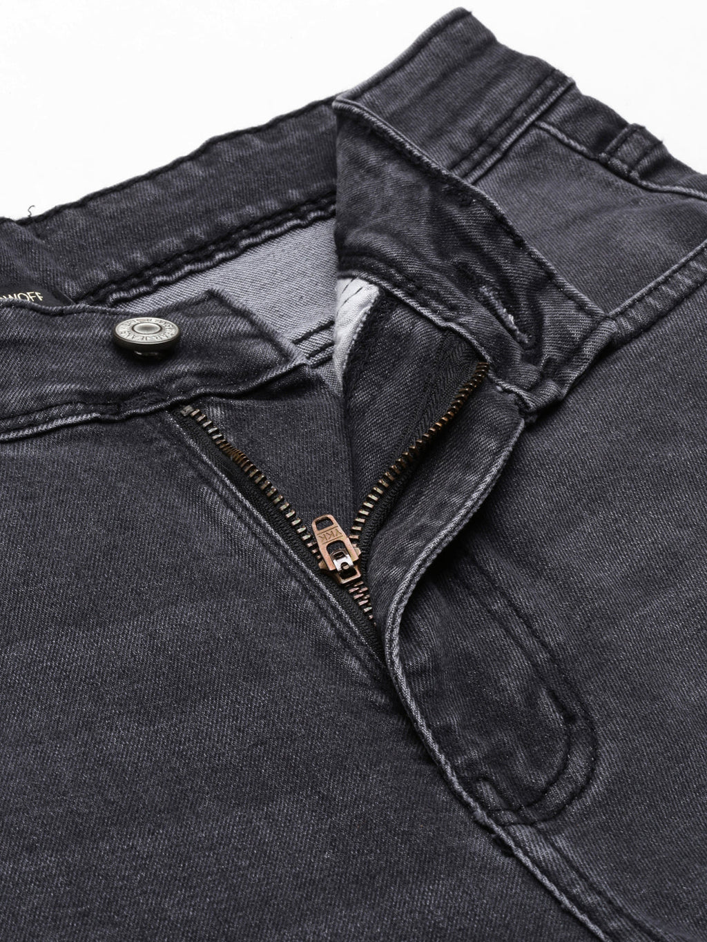 Women's Grey Jean Straight Fit Light Fade Acid Wash Stretchable Jeans