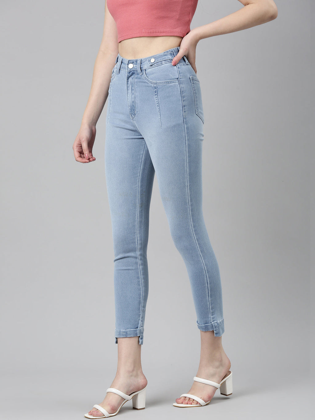 Women's Blue Jean Light Fade Denim Jeans