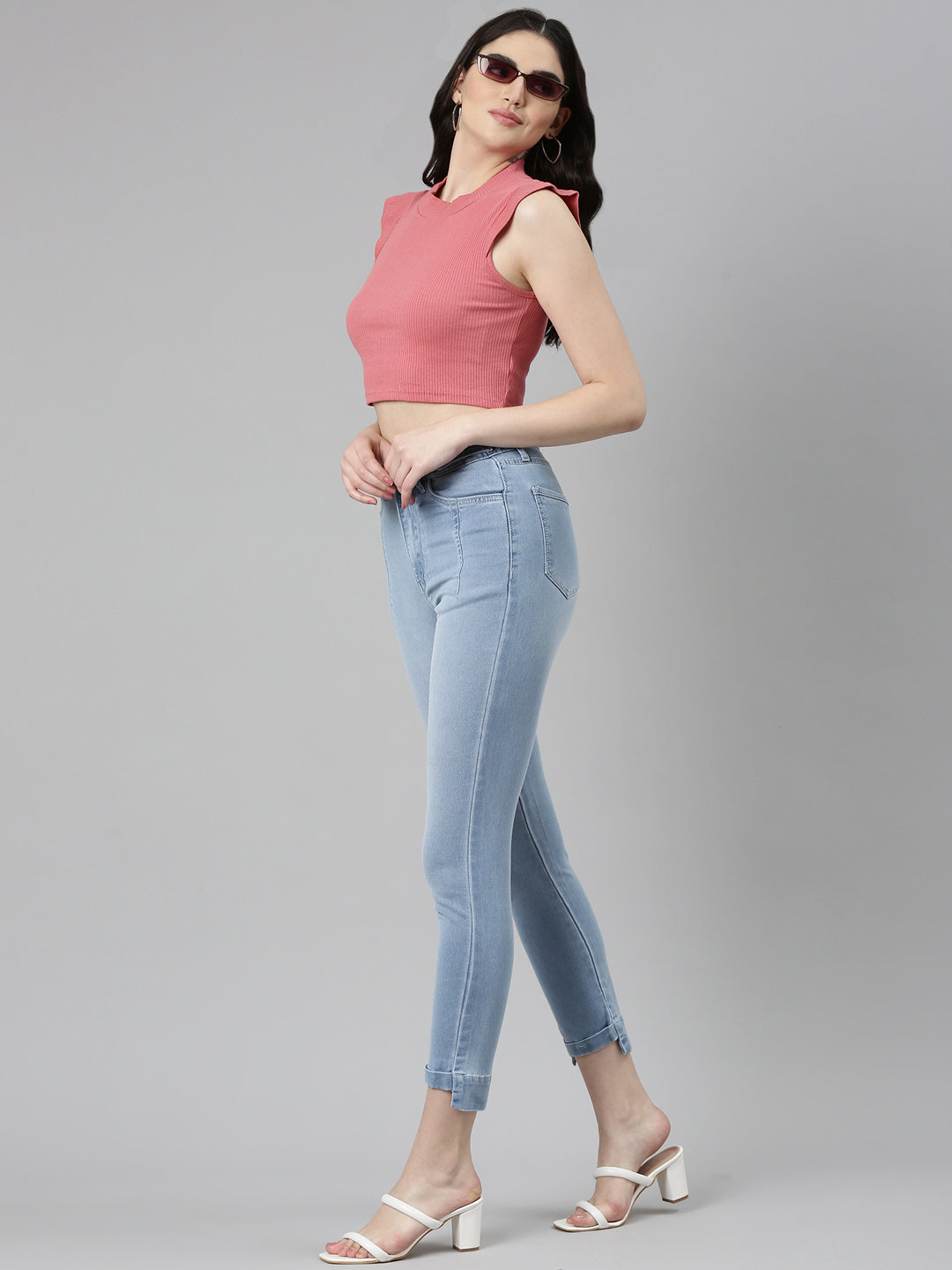 Women's Blue Jean Light Fade Denim Jeans