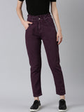 Women's Purple High Rise Denim Jeans