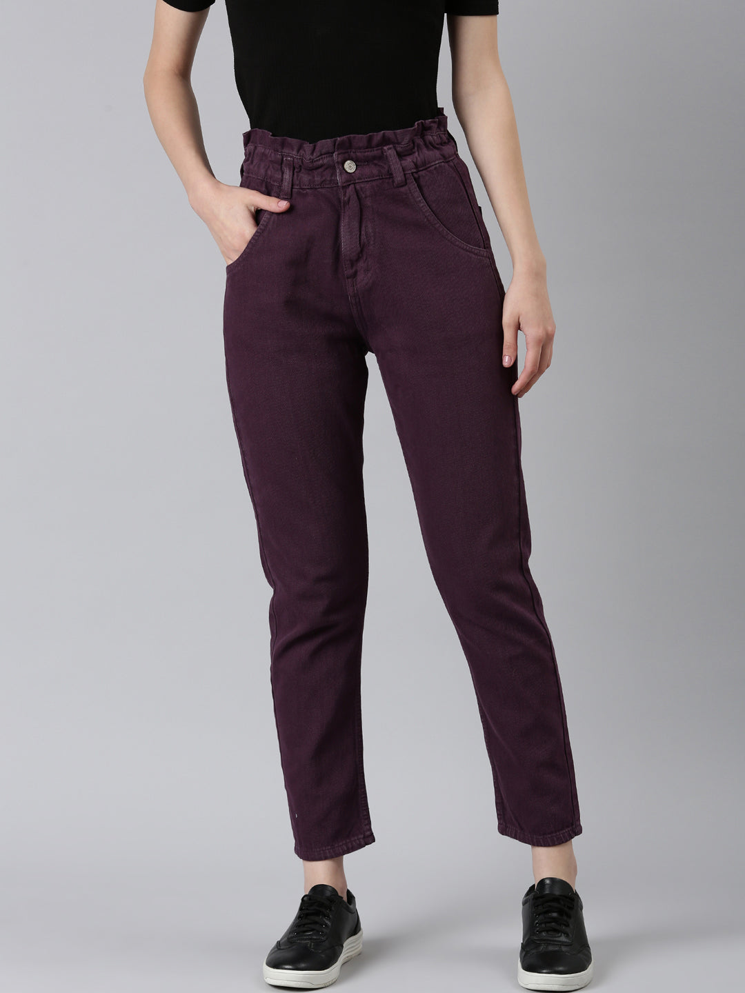 Women's Purple High Rise Denim Jeans