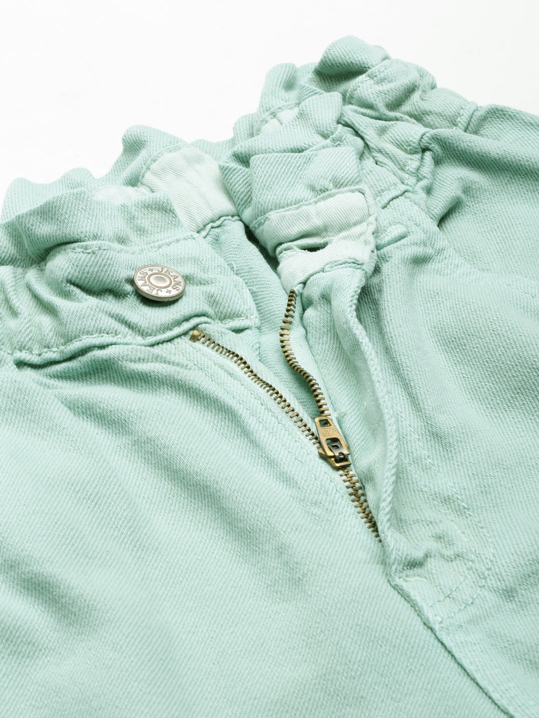 Women's Sea Green High-Rise Cotton Denim Jeans